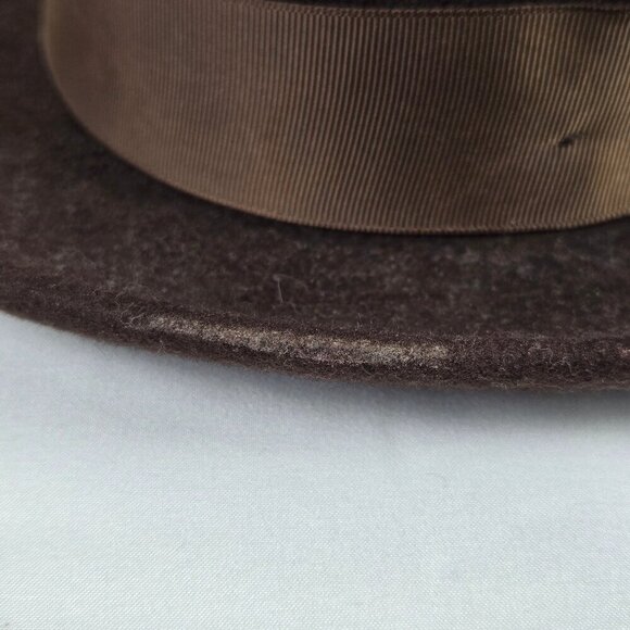 Bruno Capelo Luxury Headware Size Large Brown Fedora Hat Australian Wool Chicago - Picture 3 of 12